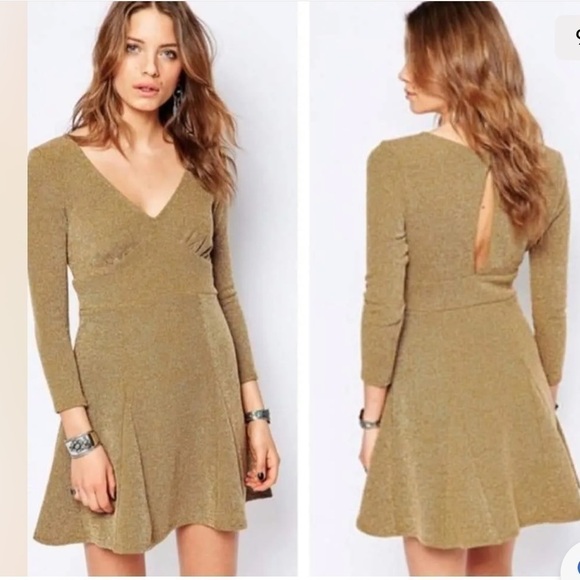 Free People Heart Stopper Teal Brown Mini Dress Size Large - Picture 9 of 16